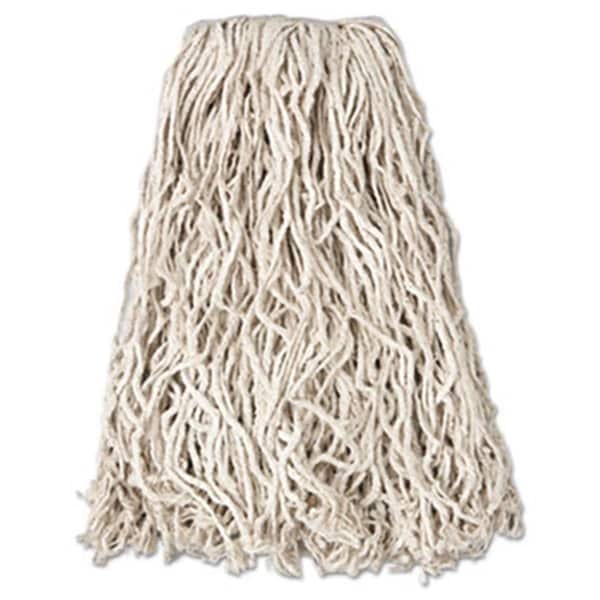 Eat-In Economy Cut-End Cotton Wet Mop Head, 20oz, 1'' Band, White, 12/Carton EA2524270 - main